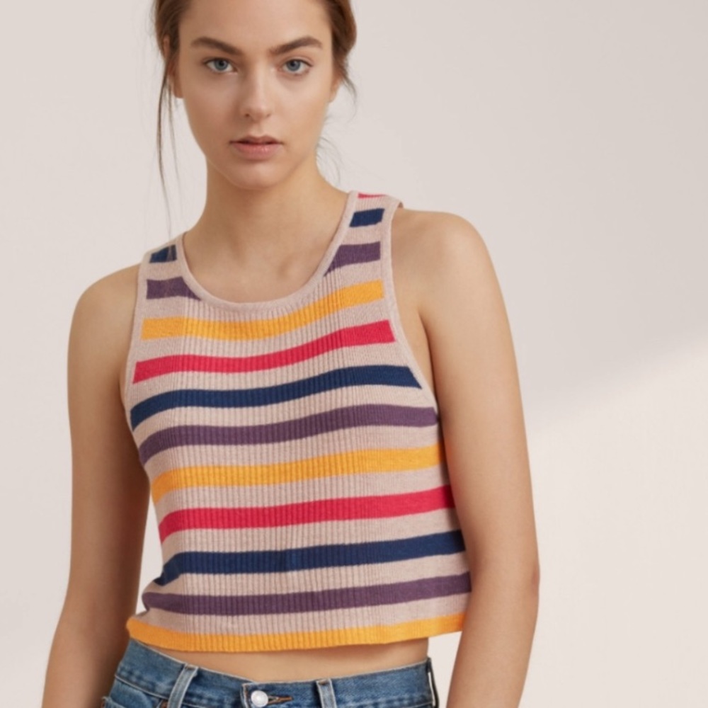 Aritzia GOLDEN by TNA SKELLIG KNIT TOP L